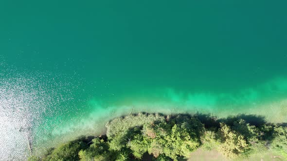 Aerial View of the Plitvice Lakes in the National Park of Croatia Clean Nature alt
