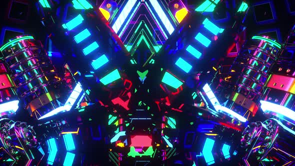 Colorful Disco Kaleidoscope Background