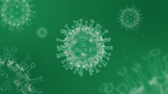 Coronavirus ( Covid – 19 ) 4K Looped Background  - Green