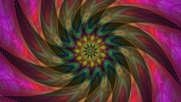 Pink Yellow Spiral Hypnotic Background Animation