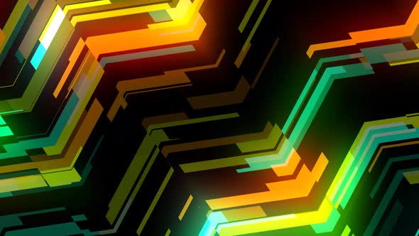 abstract Tech Colorful Glowing Glitch alt