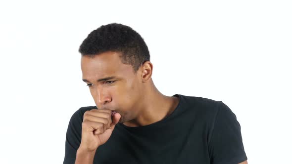 Sick Black Man Coughing, Cough, Stock Footage | VideoHive