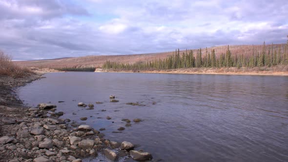a remote river in Alaska alt