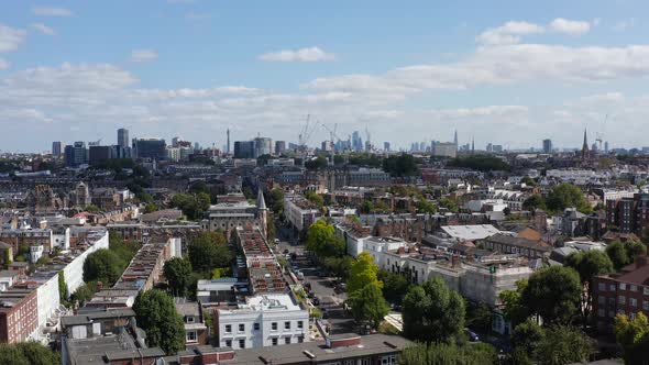 Aerial Panoramic Footage of Calm Urban Neighbourhood alt