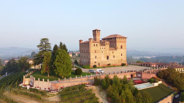 Grinzane Cavour in Langhe, Piedmont Aerial View alt