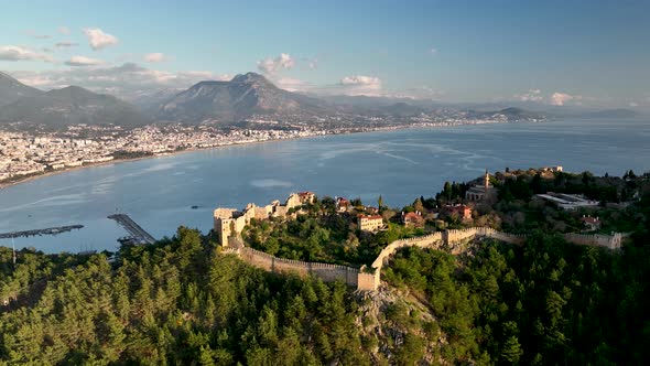 Alanya Castle Alanya Kalesi Aerial View alt