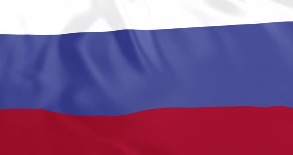 Russia Flag Waving Animation