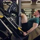 A Young Pumped Up Athlete Does Another Leg Exercise In The Gym In Preparation For Competition. - VideoHive Item for Sale