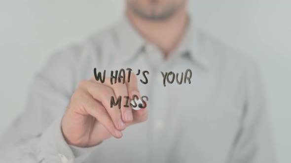 What's Your Mission ? Writing on Screen with Hand alt