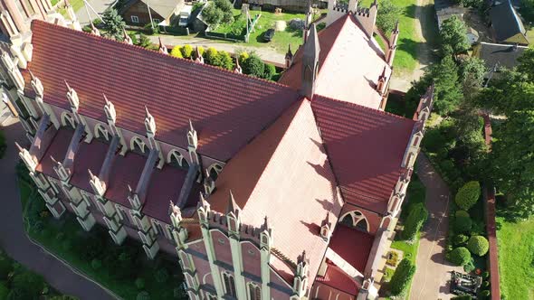 Old Retro Church of the Holy Trinity in Gerviaty Grodno Region Belarus alt
