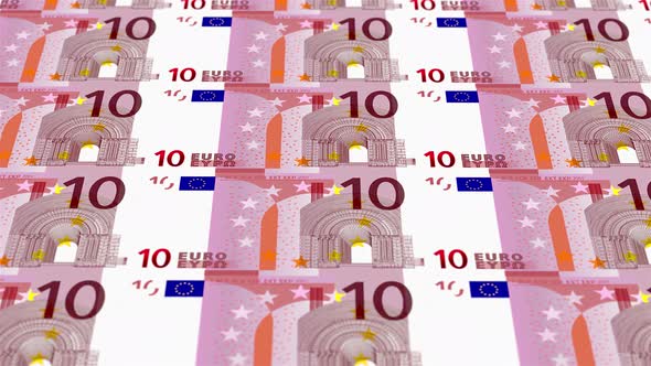 10 Euro Note Money Loop Background 4K 04