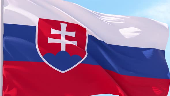 Slovakia Flag Looping Background
