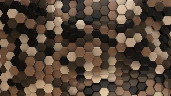 Hexagon Background Coffee (glossy)  alt