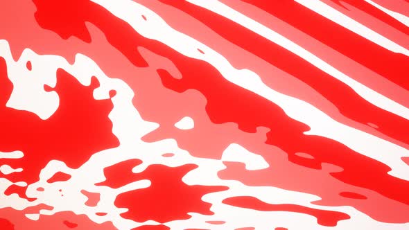 Abstract Red Background Illustration of Meandering Stripes