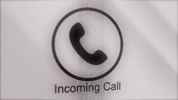 Black and white phone call, concept of smartphone technologies alt