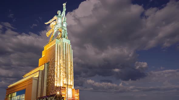 monument Rabochiy i Kolkhoznitsa, Moscow, Russia. Made of in 1937