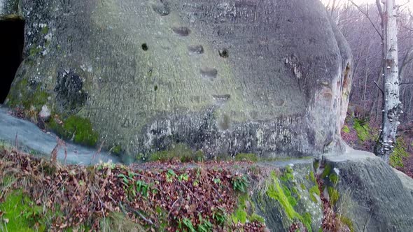 The Rock Monastery in the Forest