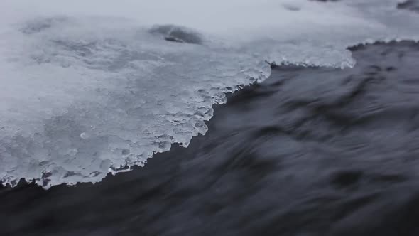 Water with Ice in Winter River alt
