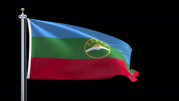 Karachay Cherkessia Waving Flag alt