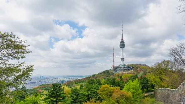 Seoul Tower in Spring South Korea