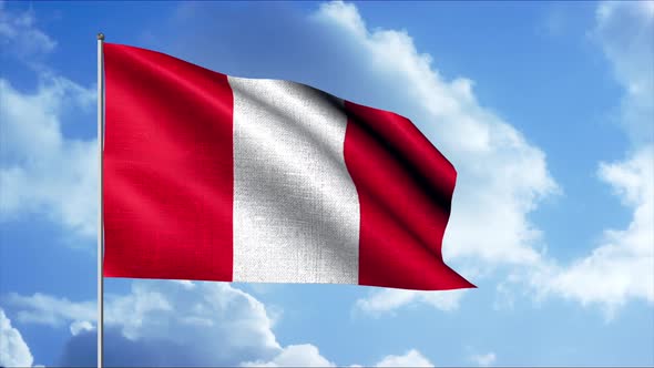 Close up of an abstract flag of Peru alt