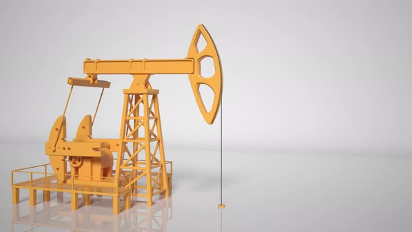 Pumping Oil Rig On a white background