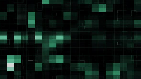 Digital Green Grid Looped Background