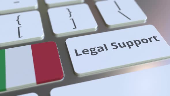 Legal Support Text and Flag of Italy on the Computer Keyboard alt