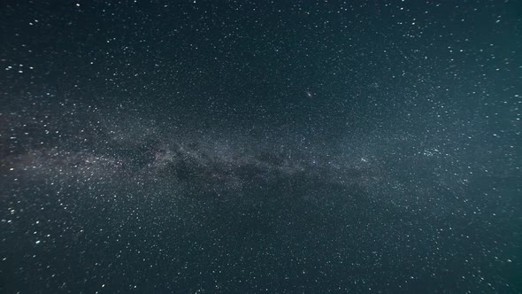 Time-lapse. Milky way in the night starry sky