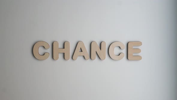 The Word Chance Stop Motion