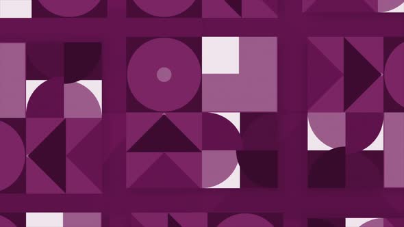 Geometric Pattern with Seamlessly Looping Circles Squares and Triangles alt