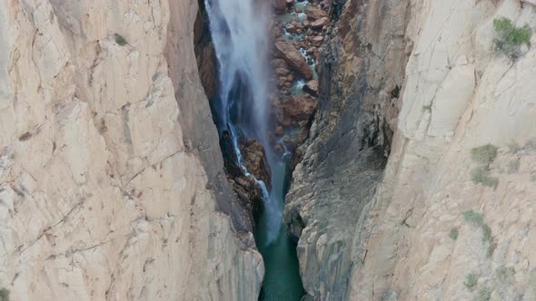 Drone 4k shot of Royal Trail El Caminito del Rey alt