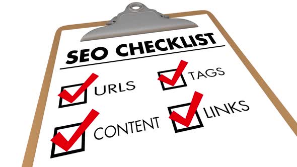 Seo Checklist Survey Search Engine Optimization Links Tags 3d Animation alt