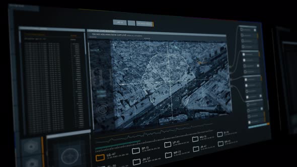Modern Tracking Software Displays Data About Surveillance On Computer Screen alt