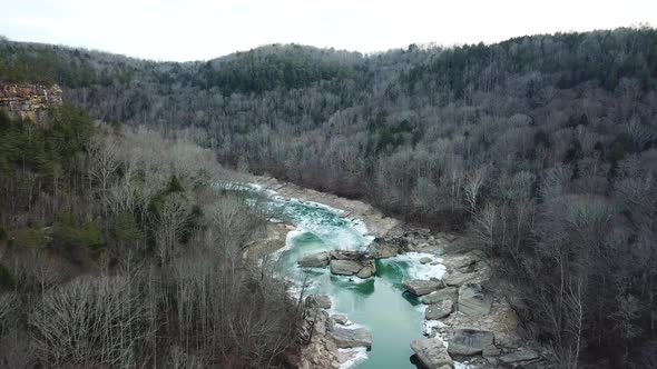 Frozen River with Caught Driftwood alt