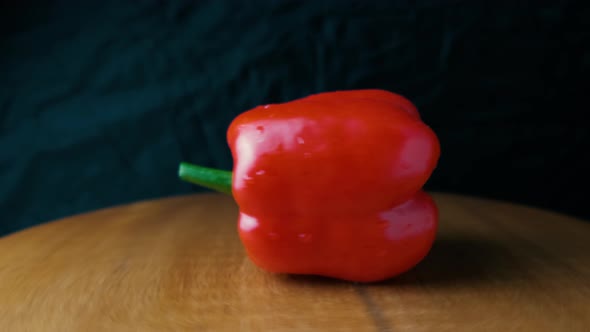 Rotating Red Paprika Pepper