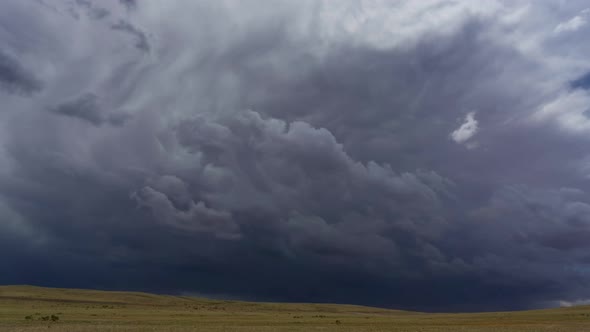 Mammatus Clouds Dramatic Sky and Steppe alt