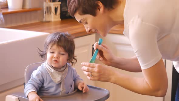 Mother feeding her baby alt