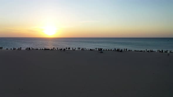 Jericoacoara Brazil. Sunset sky at tropical scenery for vacation travel. alt