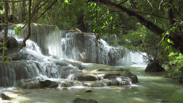 Huai Mae Khamin Waterfall, sixth level, Kanchanaburi, Thailand