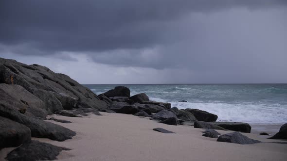 footage of ocean in cloudy weather alt