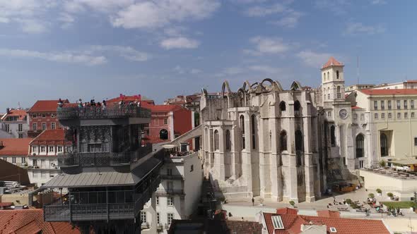 Lisbon Santa Justa Elevator and Convento do Carmo Cathedral alt