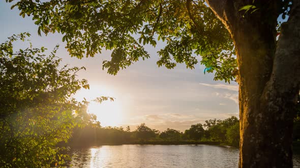 4k Time-lapse, View of Colorful dramatic sky sunset or sunrise alt