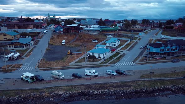View Of The Evening Puerto Natales In Chile alt