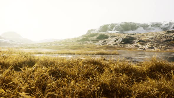 Grassland on Mountains in Autumn alt