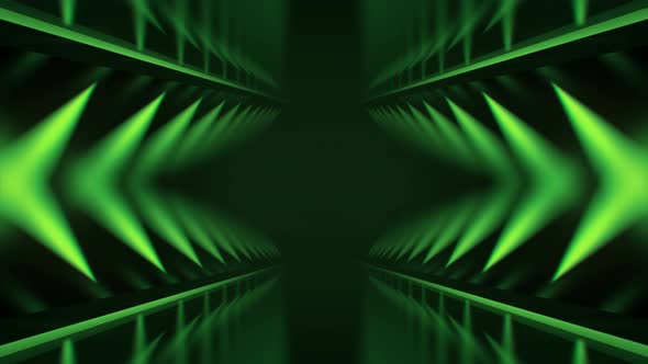 Green Light Reflection Background 4K