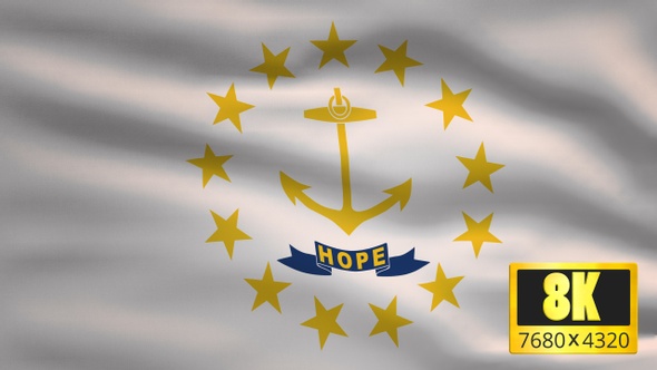 8K Rhode Island State Flag Background alt