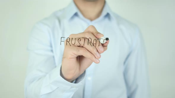 Frustrated, Writing On Screen alt