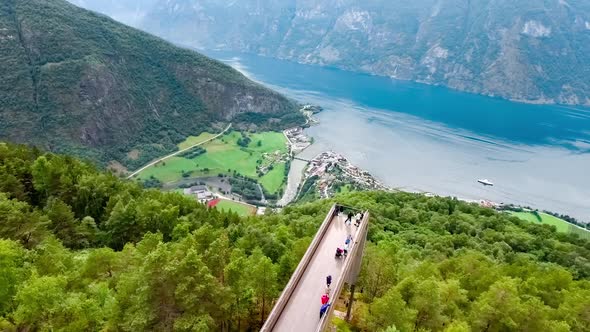 Stegastein Lookout Beautiful Nature Norway alt