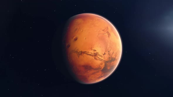 Realistic Mars Establishing Shot - The Red Planet alt